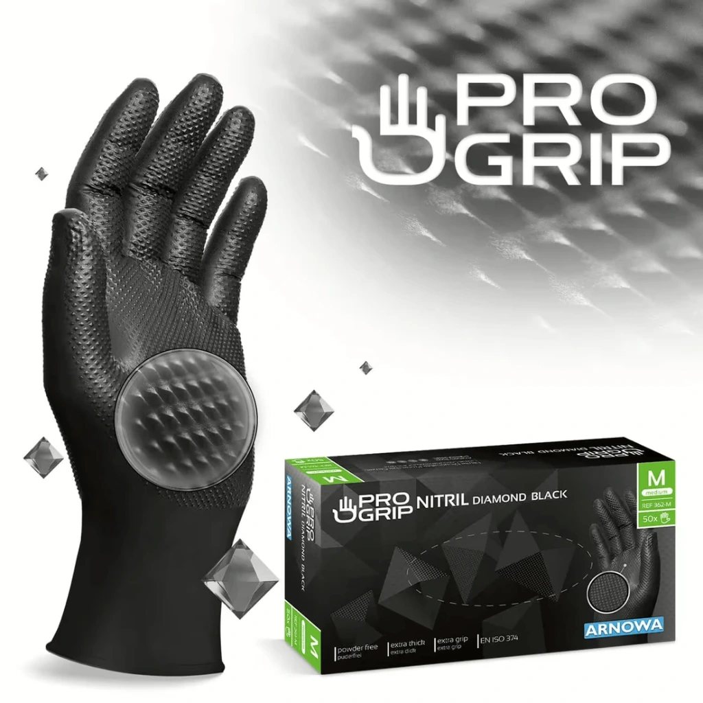 Gants PRO GRIP NITRIL Diamond Black